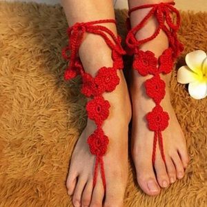 Brand New Hand-Crochet Flower Anklet